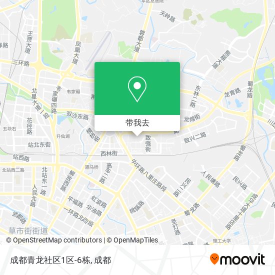 成都青龙社区1区-6栋地图