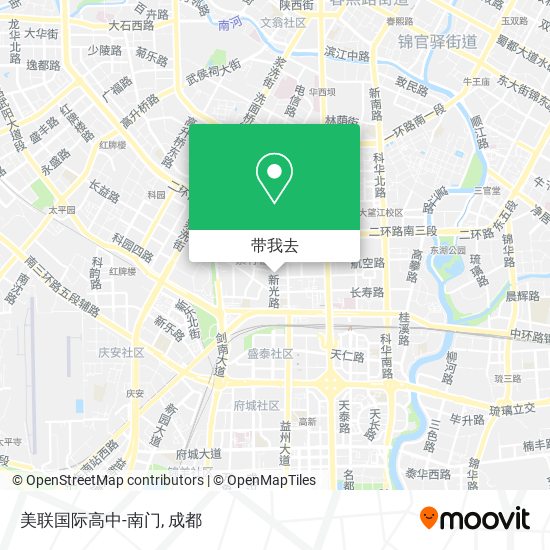 美联国际高中-南门地图
