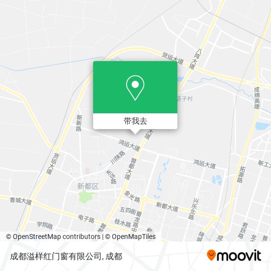 成都溢样红门窗有限公司地图