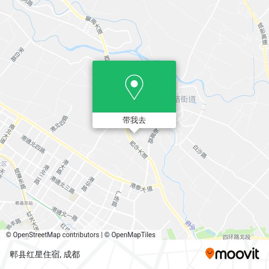 郫县红星住宿地图