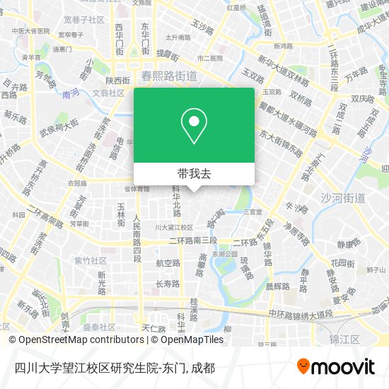 四川大学望江校区研究生院-东门地图
