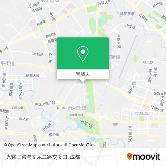 光耀三路与文乐二路交叉口地图