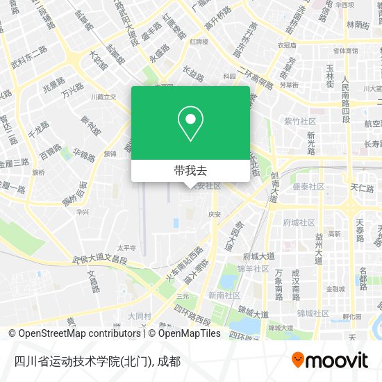四川省运动技术学院(北门)地图