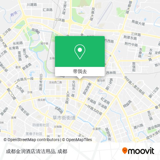 成都金润酒店清洁用品地图