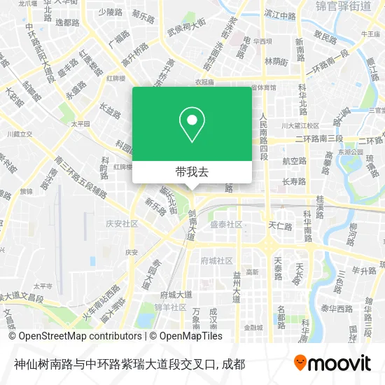 神仙树南路与中环路紫瑞大道段交叉口地图