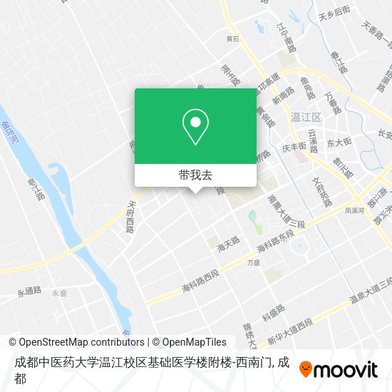 成都中医药大学温江校区基础医学楼附楼-西南门地图