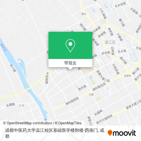 成都中医药大学温江校区基础医学楼附楼-西南门地图