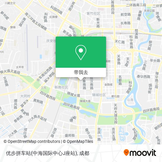 优步拼车站(中海国际中心J座站)地图