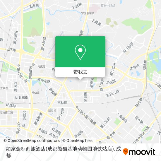 如家金标商旅酒店(成都熊猫基地动物园地铁站店)地图