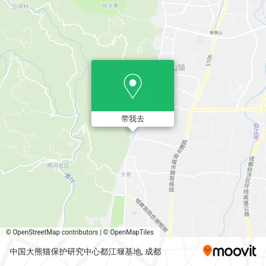 中国大熊猫保护研究中心都江堰基地地图