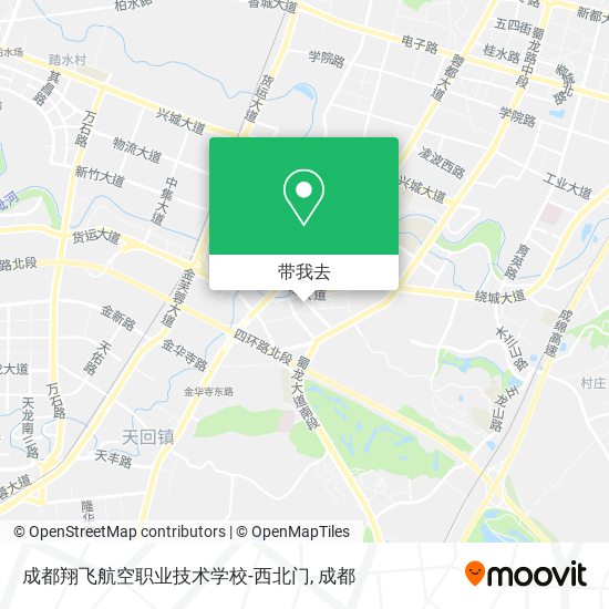 成都翔飞航空职业技术学校-西北门地图