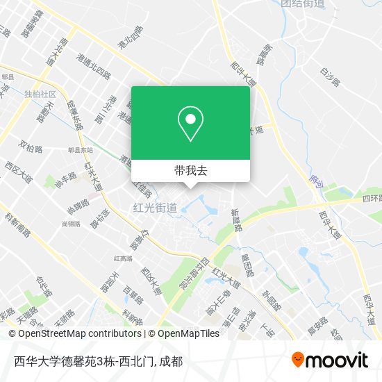 西华大学德馨苑3栋-西北门地图
