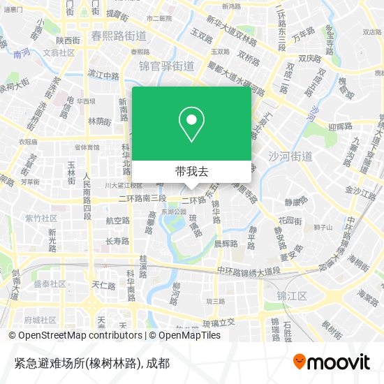 紧急避难场所(橡树林路)地图