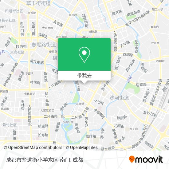 成都市盐道街小学东区-南门地图