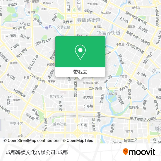 成都海娱文化传媒公司地图