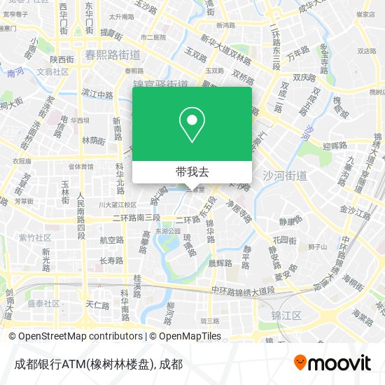成都银行ATM(橡树林楼盘)地图