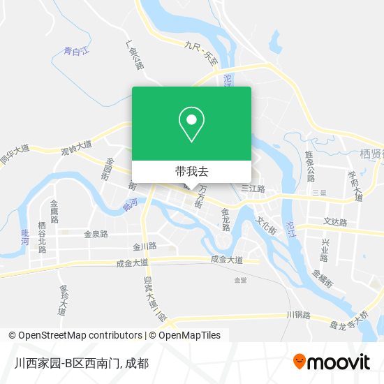 川西家园-B区西南门地图