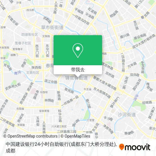 中国建设银行24小时自助银行(成都东门大桥分理处)地图