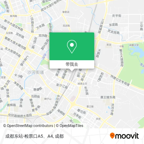 成都东站-检票口A5、A4地图