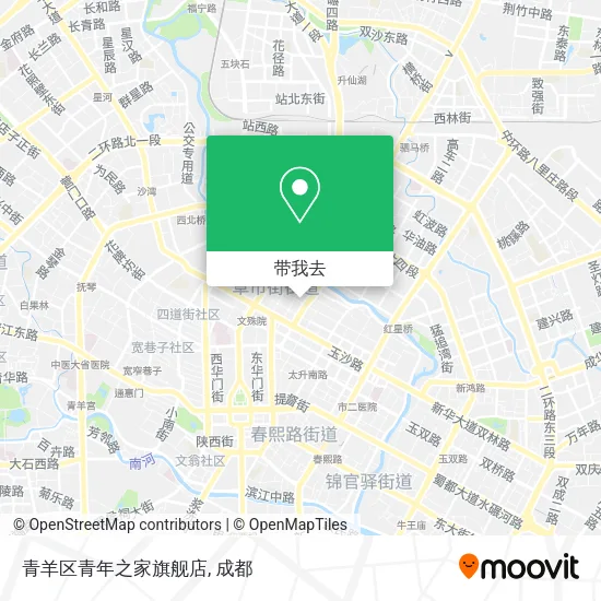 青羊区青年之家旗舰店地图