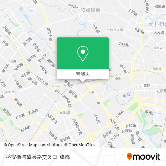 盛安街与盛兴路交叉口地图
