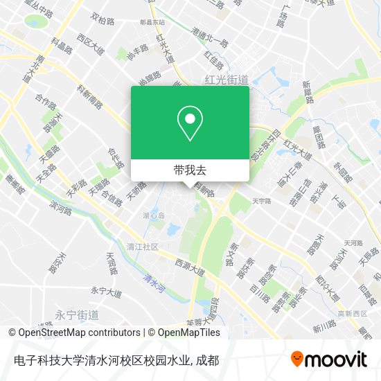 电子科技大学清水河校区校园水业地图