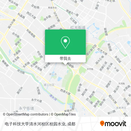电子科技大学清水河校区校园水业地图