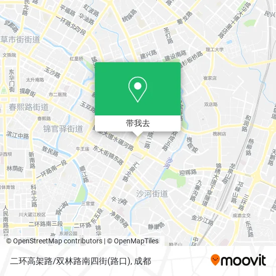 二环高架路/双林路南四街(路口)地图