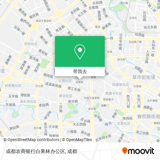 成都农商银行白果林办公区地图