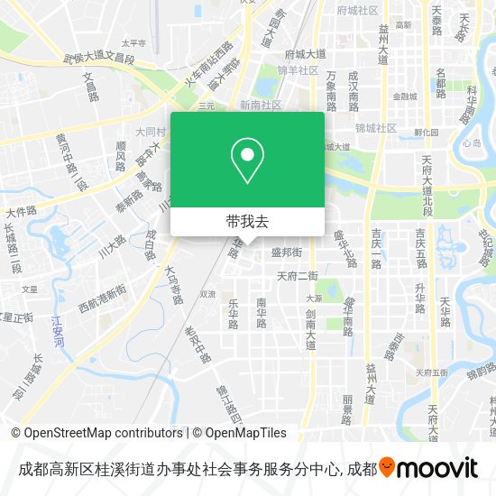 成都高新区桂溪街道办事处社会事务服务分中心地图