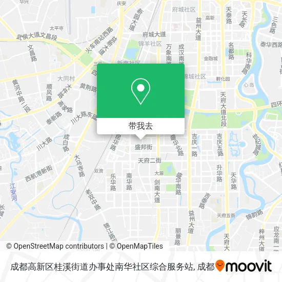 成都高新区桂溪街道办事处南华社区综合服务站地图