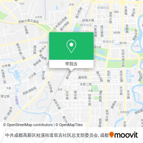中共成都高新区桂溪街道双吉社区总支部委员会地图