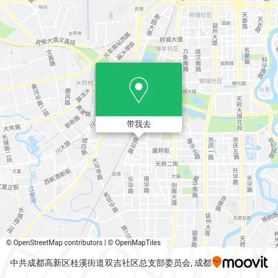 中共成都高新区桂溪街道双吉社区总支部委员会地图