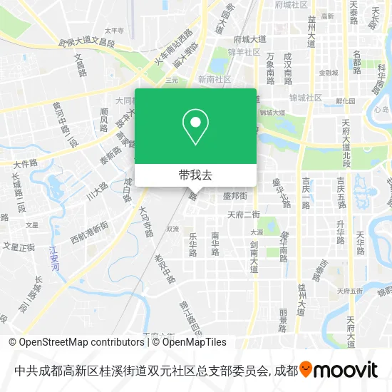 中共成都高新区桂溪街道双元社区总支部委员会地图