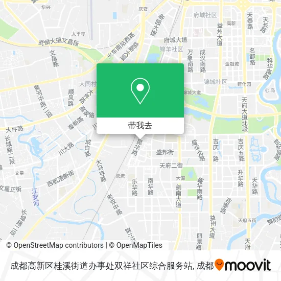 成都高新区桂溪街道办事处双祥社区综合服务站地图