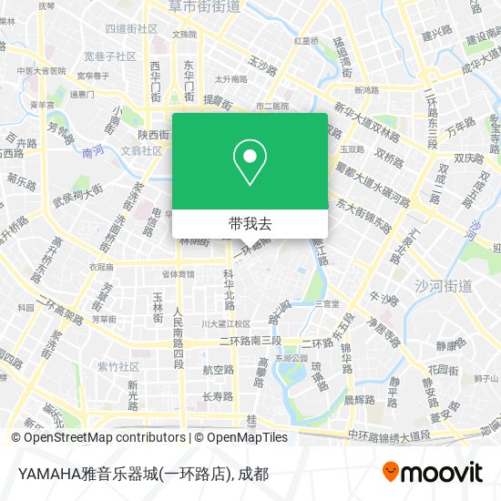 YAMAHA雅音乐器城(一环路店)地图