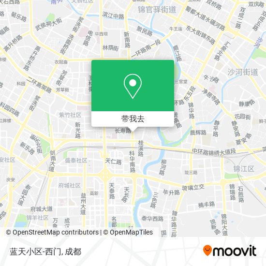 蓝天小区-西门地图