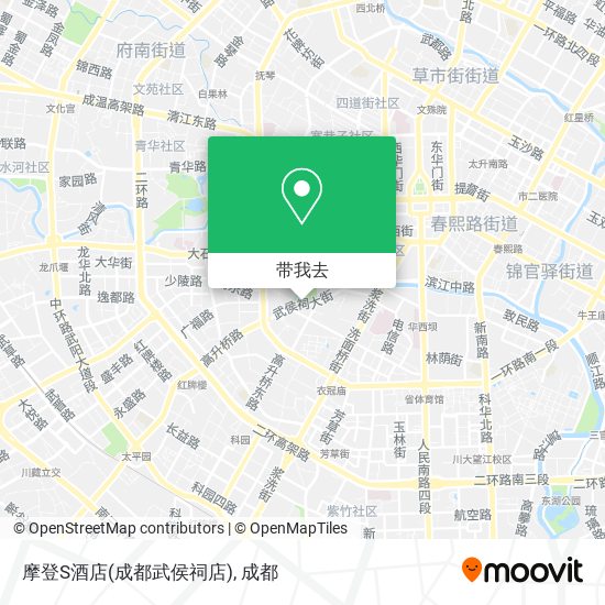 摩登S酒店(成都武侯祠店)地图