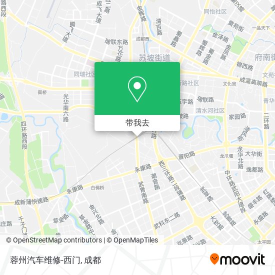蓉州汽车维修-西门地图