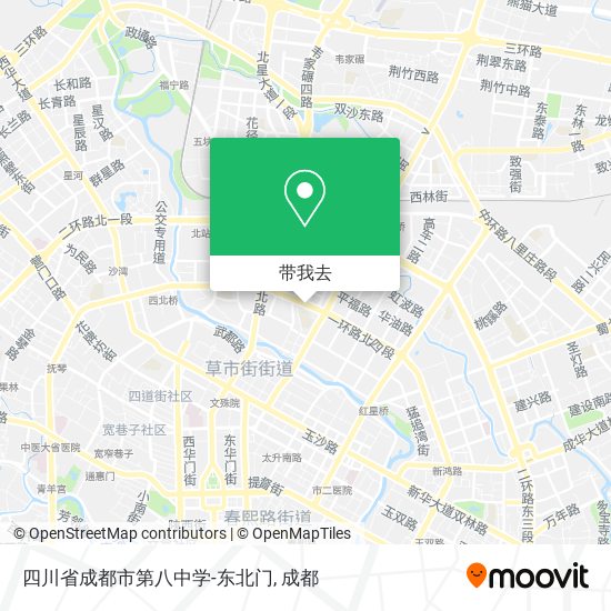 四川省成都市第八中学-东北门地图