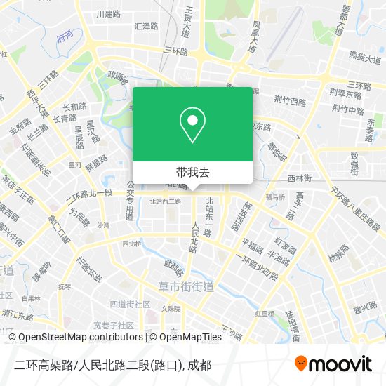 二环高架路/人民北路二段(路口)地图