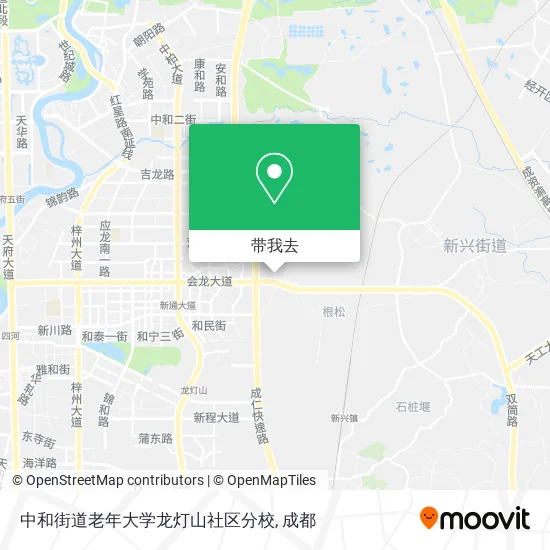中和街道老年大学龙灯山社区分校地图