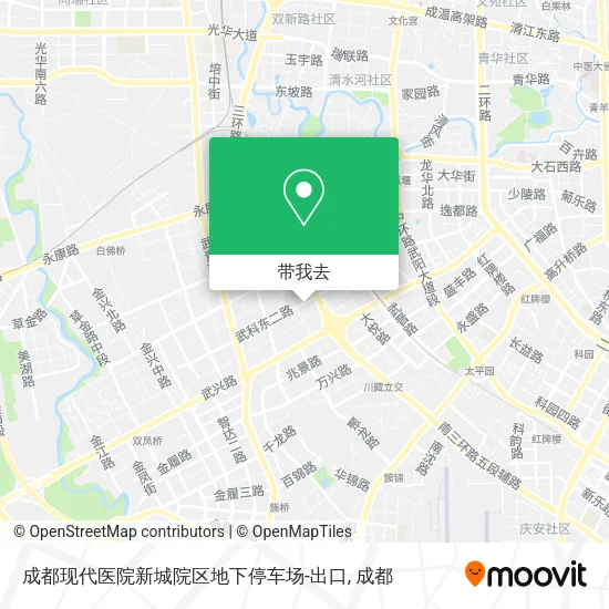 成都现代医院新城院区地下停车场-出口地图