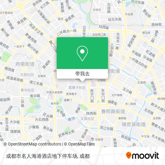 成都市名人海港酒店地下停车场地图