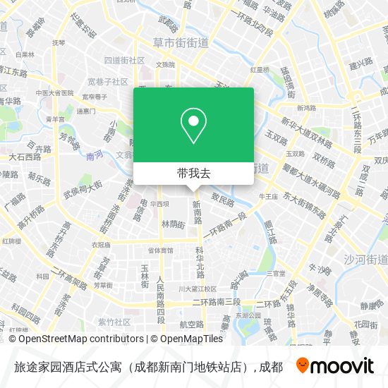 旅途家园酒店式公寓（成都新南门地铁站店）地图