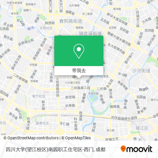 四川大学(望江校区)南园职工住宅区-西门地图