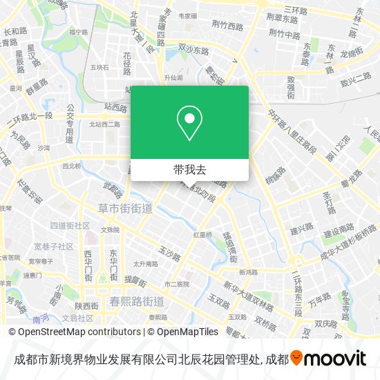 成都市新境界物业发展有限公司北辰花园管理处地图