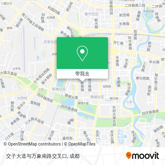 交子大道与万象南路交叉口地图