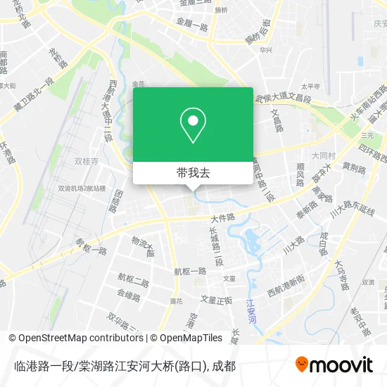 临港路一段/棠湖路江安河大桥(路口)地图