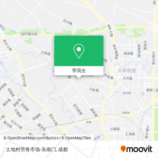 土地村劳务市场-东南门地图